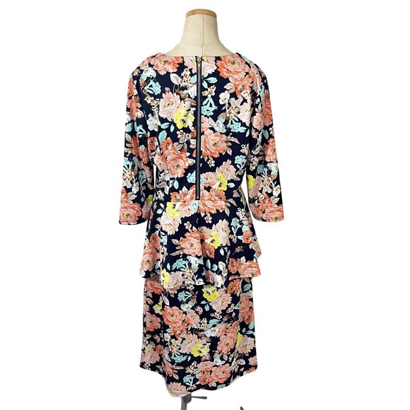 Nuggles skirt set women’s XL blue pink floral print long sleeve peplum blouse - Picture 9 of 11